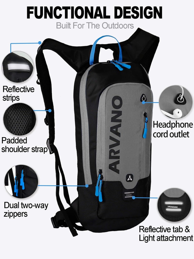 Arvano Hydration Backpack, Lightweight Hydration Pack with 2L Water Bladder, 6L Water Backpack for Men Women Cycling, Hiking, Mountain Biking, Skiing - Image 2